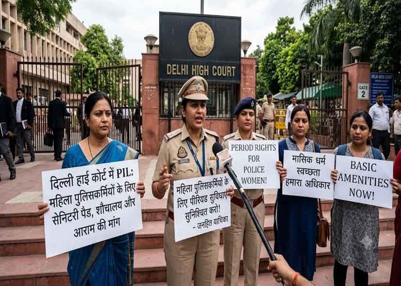 दिल्ली पुलिस थानों में महिला कर्मियों के लिए सैनिटरी पैड मशीन की मांग