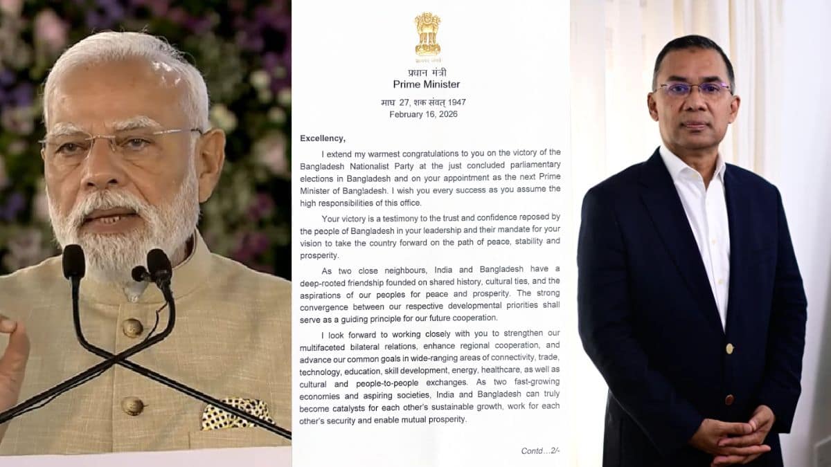 भारत के उच्चायुक्त दिनेश त्रिवेदी बांग्लादेश के प्रधानमंत्री तारिक रहमान की भारत यात्रा पर बयान देते हुए
